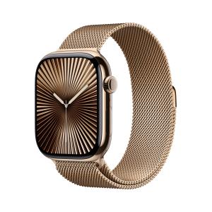 Watch Series 10 Gps + Cellular 46mm Gold Titanium Case With Gold Milanese Loop - M/l