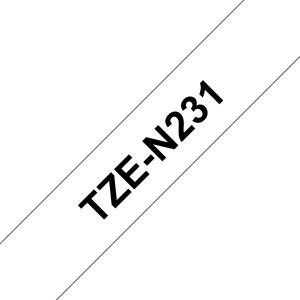 Tape 12mm Non Lami Black On White (tze-n231)