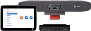 Poly Studio Small Room Bundle for Zoom Rooms: Studio R30 USB Video Bar and HP PC w/TC10