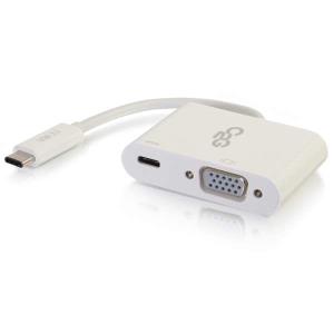 USB-C to VGA Video Multiport Adapter with Power Delivery up to 60W - White