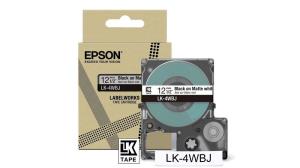 Tape Cartridge - Lk-4wbj - 12mm - Matte White/ Black