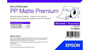 Pp Matte Label Premium, Die-cut Roll, 102mm X 76mm, 365 Labels