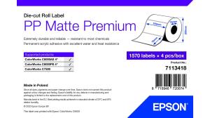 Pp Matte Label Premium, Die-cut Roll, 102mm X 76mm, 1570 Labels