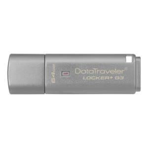 Datatraveler Locker+ G3 - 64GB USB Stick - USB 3.0 - With Automatic Data Security - Co Logo