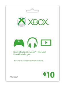 Xbox Live Gift Card Emea Pk Lic Agency Online 10 Euro