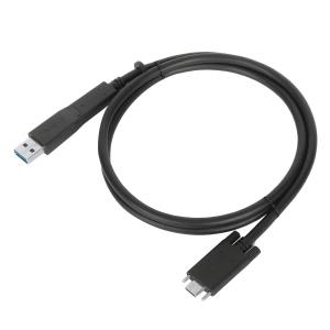 USB-c Male With Screw To USB-c Male Cable With USB-a Tether 1m