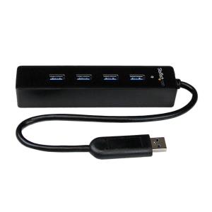 External Mini USB 3 Hub With Integrated Cable 4port