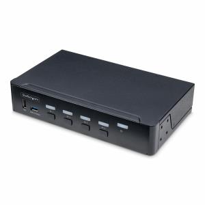 DisplayPort KVM Switch Single 4k 60hz Monitor 6x USB Ports Push-button/hotkey Switching