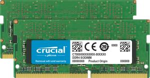 Crucial - DDR4 - 32 GB: 2 x 16 GB - SO-DIMM 260-pin - 2666 MHz / PC4-21300 - CL19 - 1.2 V - unbuffered