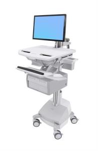 Styleview Cart With LCD Arm SLA Powered 2 Tall Drawers (2 Medium Tall Drawers X 1 Row) EU