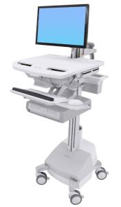 Styleview Cart With LCD Arm SLA Powered 2 Drawers (2 Medium Drawers X 1 Row) CHE