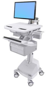 Styleview Cart With LCD Arm SLA Powered 2 Tall Drawers (2 Medium Tall Drawers X 1 Row) CHE