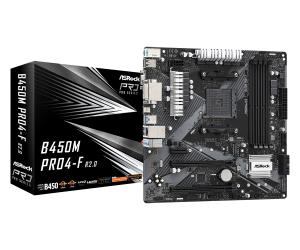 Motherboard B450m Pro4 F R2.0 Amd B450 4 X Ddr4 USB 3.1 SATA 3 7.1ch Hd Audio MATX