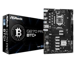 Motherboard Q270 Pro Btc+ LGA1151 Intel Q270 2 X Ddr4 USB 3.2 SATA 3 7.1ch Hd Audio ATX