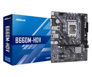 Motherboard B660m-hdv LGA1700 Intel B660 4 USB 3.2 SATA 3 7.1ch Hd Audio MATX