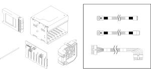 ThinkSystem ST250 3.5in SATA/SAS 4-Bay Backplane Kit