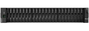 ThinkSystem DE4000H SAS Hybrid Flash Array SFF (64 GB cache, 4x 16 Gb FC base ports [no SFPs], 8x 12 Gb SAS HIC ports)