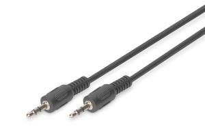 Audio connection cable, stereo 3.5mm 1.5m CCS, 2x0.10/10, M/M black