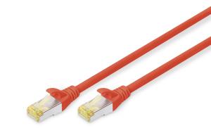 Patch cable Copper conductor - CAT6a - S/FTP - Snagless - 25cm - red