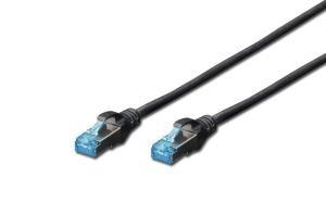 Patch cable Copper conductor - Cat 5e - SF/UTP - Snagless - 50cm - black