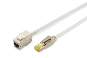 Consolidation-Point Cable - DRAKA UC900 - HRS TM31 AWG 27/7 - CAT6A Keystone Module - 7m - grey