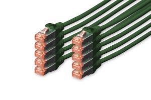 CAT6 S-FTP patch cable Cu LSZH AWG 27/7 length 1m - green - 10pk