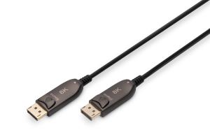 DisplayPort AOC hybrid-fiber connection cable M/M UHD 8K@60Hz, CE, black 10m