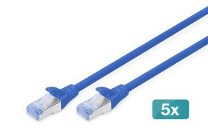 Patch cable - Cat 5e - SF/UTP - Snagless - Cu - 10m - blue - 5pk