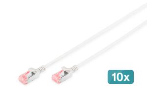 Slim Patch cable - CAT6 - U/UTP - Snagless - Cu - 2m - grey - 10pk