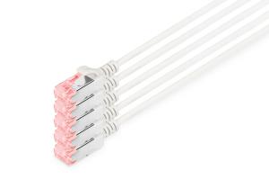 Slim Patch cable - CAT6 - U/FTP - Snagless - Cu - 10m - Grey - 5pk