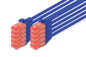 Patch cable - CAT6 - U/UTP - Snagless - Cu - 3m - blue - 10pk
