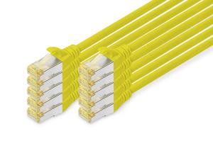Patch cable - CAT6a - S/FTP - Snagless -  5m - yellow - 10pk
