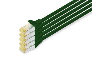 Patch cable - CAT6a - S/FTP - Snagless -  7m - green - 5pk