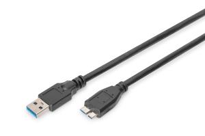 USB 3.0 cable USB A-mic B 1.8M type A - micro B M/M black