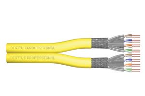 installation cable - Cat 7a - S/FTP - AWG 22/1 duplex - 100m - Yellow