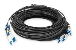 Breakout cable - 8 Fiber SM G.657.A1 LC/UPC-LC/UPC universal black 100m