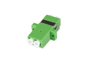 Fiber optic coupler, LC/APC, duplex, SM, OS2, Color green Ceramic sleeve, Polymer housing, incl. screws