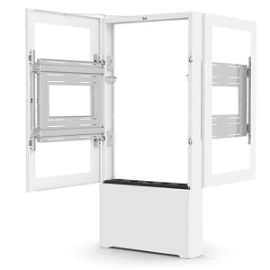 Impact Floor Mounted Kiosk, Portrait 50 White