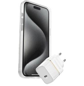 Bundle Apple iPhone 15 Pro Max /  Symmetry Clear MagSafe / Premium Glass AM / 30W USB-C Wall Charger EU