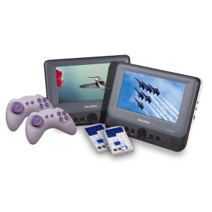 2x Portable DVD Players With Games Dvp-7748 Duo + Gc