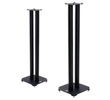 80cm Atlas&trade Twin Columned Loudspeaker Floor Stands For Loudspeakers Up To 15kg - Black