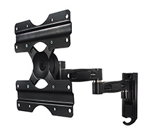 Double Arm Flat Screen Wall Mount With Tilt And Swivel Screens Up To 42" Max Weight 25kg - Blac