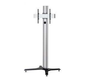 Small Flat Screen Single Pole Floor Stand, Up To 28in 8kg, Black