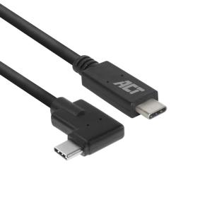 USB 3.2 Gen1 Connection Cable C Male (Straight) - C Male (Angled) 1M