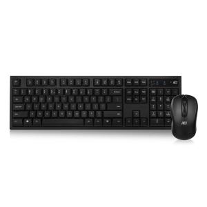Wireless Keyboard And Mouse USB Nano Receiver Qwerty Black