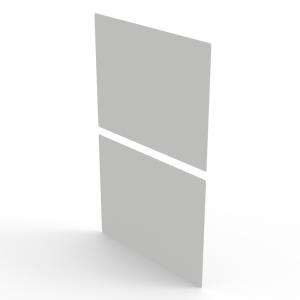 Side Panel - Slide In - 1000mm - 47u  - White Without Mounting Set