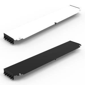 Airflow Plate 19in - Top Bottom - 600 X 150mm - White