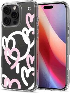 iPhone 16 Pro Max Ultra Hybrid MagFit Hearts Black Pink