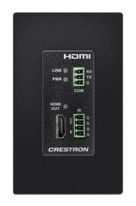 DM Essentials 4K Receiver - HDMI/ RS-232 and IR Signal Extension over CATX Cable - Wall Plate - Black
