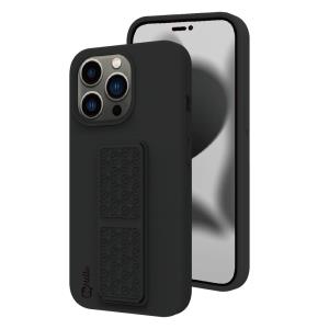 Behello iPhone 14 Pro Max Soft Touch Strap Case Black